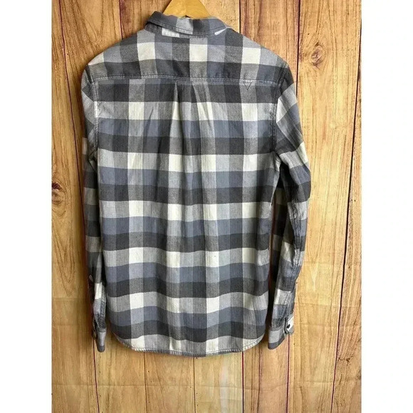 VANS Checkered Gray White Men's Flannel Size M - Picture 5 of 8